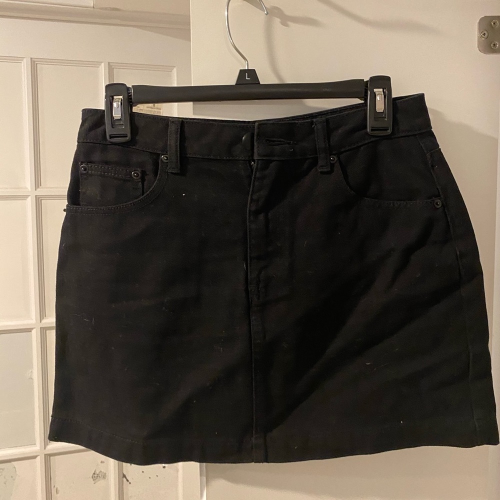 Black jean skirt